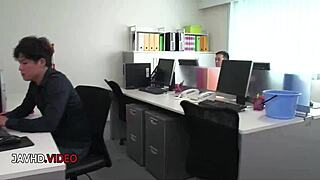 Chihiro Akino's Hardcore Blowjob Skills Impress Her Office Lady Friends With A Creampie