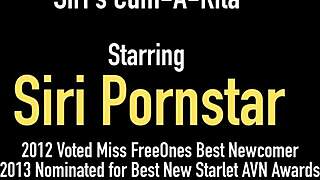 curvy pawg siri drinks cummy nut in busted margarita scene