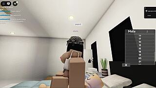this couple is having sex on roblox with big tits