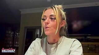 Petite kinky blonde sassy loves teasing her juicy titties and wet pussy