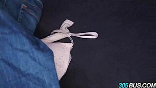 Lunch lady humiliated and fucked on bus for money.