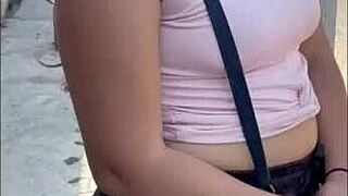 Horny latina milf accepts anal sex on street for money