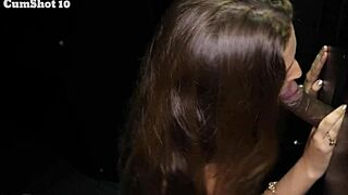 fuck yeah, febby is a pro at sucking cock and swallowing cum in gloryhole sessions