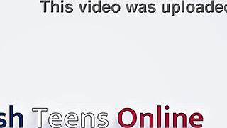 British 19 Year Old Gives Footjob And 69s Before Playing With Cum