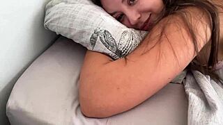 Step sister sharing bed with me moaning not cum please but damn impossible creampie twice