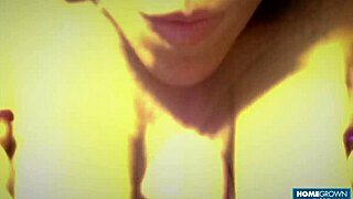 Does the super hot wife sensually please her husband's gigantic dick?