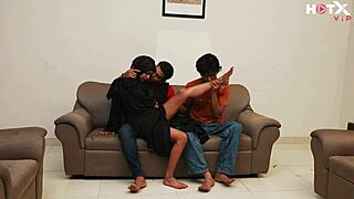 Indian Muslim Big Boobs School Girl Rough Fucked by Two Strangers in Hindi Audio!