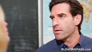 Blonde Teen 18+ Student Craves Teacher's Big Cock in Passionate Encounters