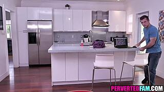 Step Aunt Caught Him Perving On Her