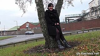 Look At This Chubby British Amateur Rubbing In All The Wrong Places!