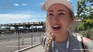 Sex Vlog - Eurotrip Backstage Blowjob and Cum in Mouth Action