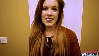 Innocent ginger hottie keaton dildo fucks her pussy and gets deeply banged