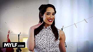 Chloe Amour opens up emotionally in her interview before raw fucking with deepthroat and spanking