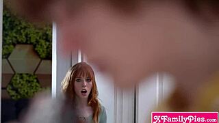 Stepbro sniffs sexy teen stepsis Madi Collins' soaked panties then pounds her tight hole