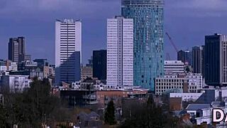 Euro Babe Grinds Pussy on Monster Cock Bent Over Cumming Hard