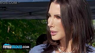 Step Sisters Gal And Aubree Host Sloppy Orgy With Stepmommy And Stepdaddy