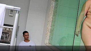 damn that young stepson fucked his big ass milf stepmom right after shower 🍆💦 full vid on red sheer