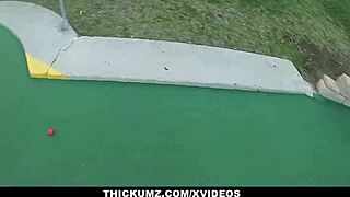 Slimthick Ebony Demi Sutra Turns Minigolf Outing into Dirty Public Adventure
