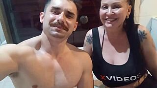 Random roleplay with Saymon Fitness turns into muscular car creampie assfucking