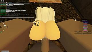 Bent Over Whore Rides Wet in Roblox