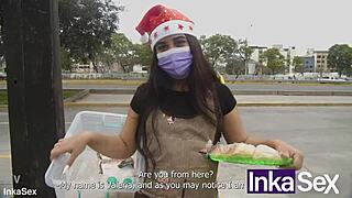 Sexy Stepsister Unwraps Massive Cock Christmas Gift on Eve