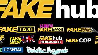 Sexy blonde masseuse in taxi bends over for my hard cock ride