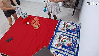 hey, check out these brunettes prepping for their steamy homemade spanish porn shoot