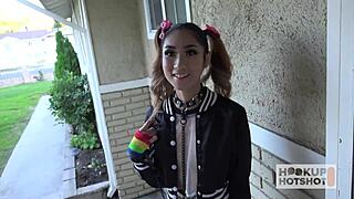 eva yi bent over craving that monster cock deep in her tight asian pussy doggystyle