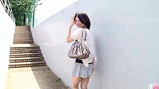 Mizuki's hairy pussy overflows with thick creampie load