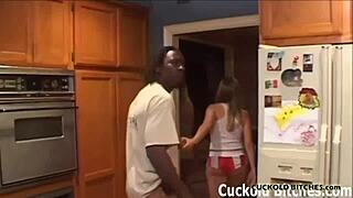 You're stuck watching this old bull fill my cuckold pussy with hot cum femdom style.