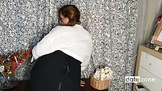 my fat asian ass and saggy tits fingered to wet orgasm...