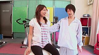 damn 18yo japanese gym couple's big cock pounding left me wrecked