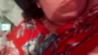 Step mom teases Johnny with her curvy hand strokes in bed