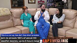 ditria rose spreads and vibes in lesbian clinic's backstage orgasm tease