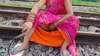 desi village bhabhi rides lover boy cock outdoors in ranch field