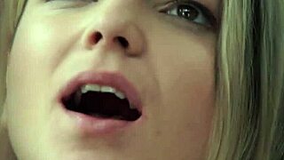 Petite babe's silky feet milk out massive cumshot explosion