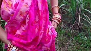 desi village bhabhi rides lover boy cock outdoors in ranch field