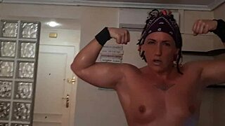 watch me flex oiled muscles big tits squirting clit ready! 💪💦