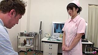 japanese nurse with huge boobs rides patient's monster cock to creampie in hospital
