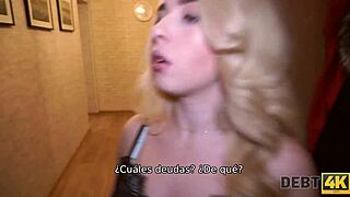 debt4k blonde hairdresser fucks for furniture cash pov homemade 😈💦