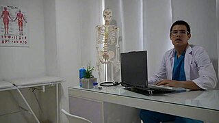 blonde patient tempts doctor into secret fuck during her horny checkup