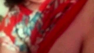 Step mom teases Johnny with her curvy hand strokes in bed