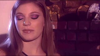 brunette slut aurora snow rides big cock then takes anal creampie on bed