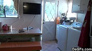 BEAUTIFUL BLONDE BABE RETURNS FROM SHOP HORNY FOR HARDCORE RIDING SEX!