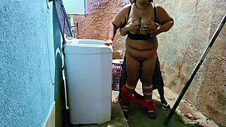 stepdad fucks fat stepdaughter backyard twice mouth creampie 😈🍑💦