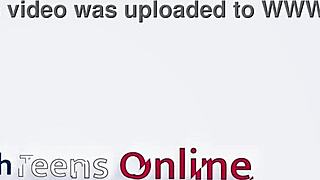 Curvy British student next door sneaks into dorm teasing big natural tits before swallowing dorm mate's load wetly