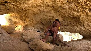 what if we strip naked in this tourist cave in portugal baby damiana flashes her big brazilian ass?