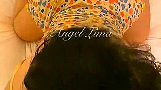 sexy peruvian pornstar angel lima spreads her big ass pussy takes oral then begs for creampie inside