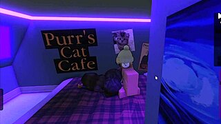 Woman's ripped leggings in cafe lead to wild monster cock sex!