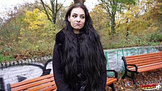 GERMAN SCOUT PICKS UP ALEXA WITH PINK BUSH AND SAGGY TITS FOR THROAT FUCK CASTING!!